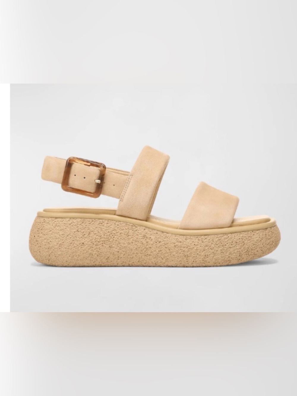 Vince Laguna platform suede beige tan nude sandals 8.5 - Picture 2 of 12